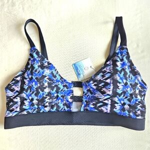 NWT!!!‎ Balance Collection Blue Patterned Swim Top Women's, Size XL